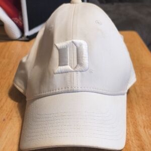 White Embroidered 'D' Logo Baseball Cap
